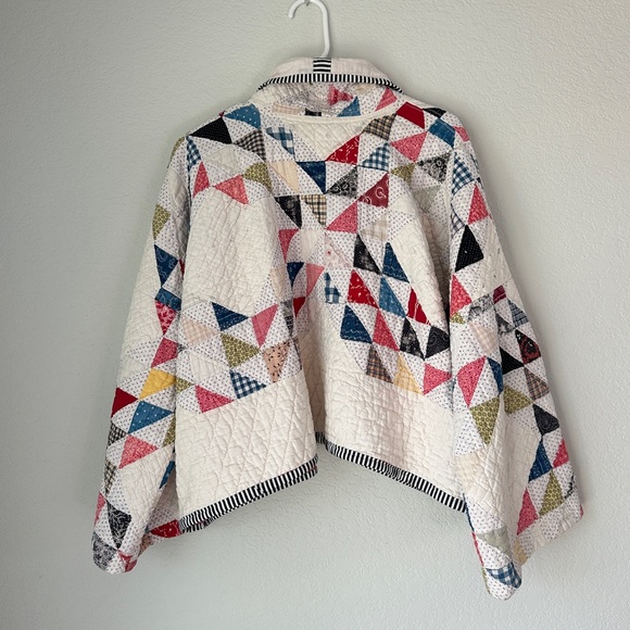 OOAK Handmade Colorful Patchwork Quilted Jacket - Picture 6 of 14